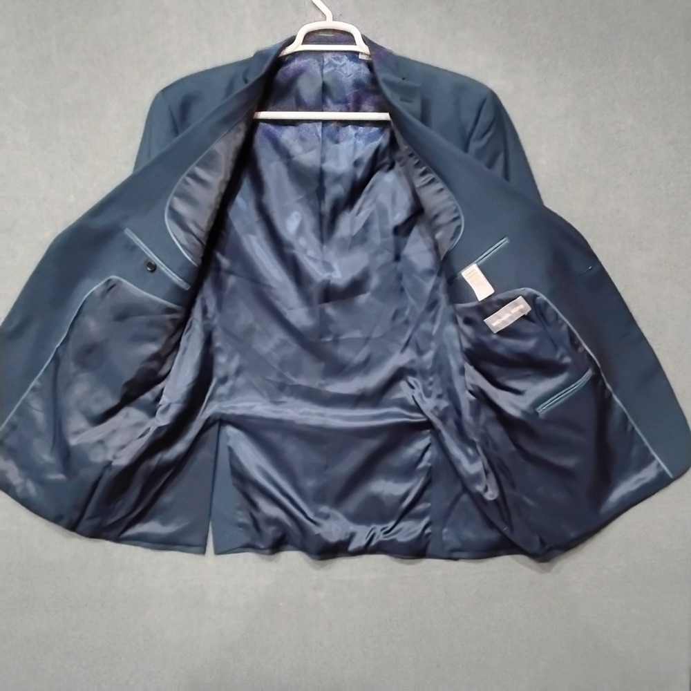 Michael Kors Mens Blue Two Button Blazer Jacket Sport Coat 46L PO 4900076276 - Picture 3 of 11
